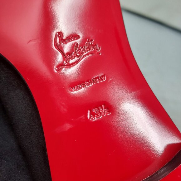 CHRISTIAN LOUBOUTIN Black Dandelion Strass Suede Logo Loafer - Picture 4 of 11